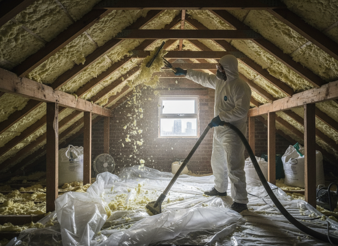 open cell spray foam removal in Sheffield