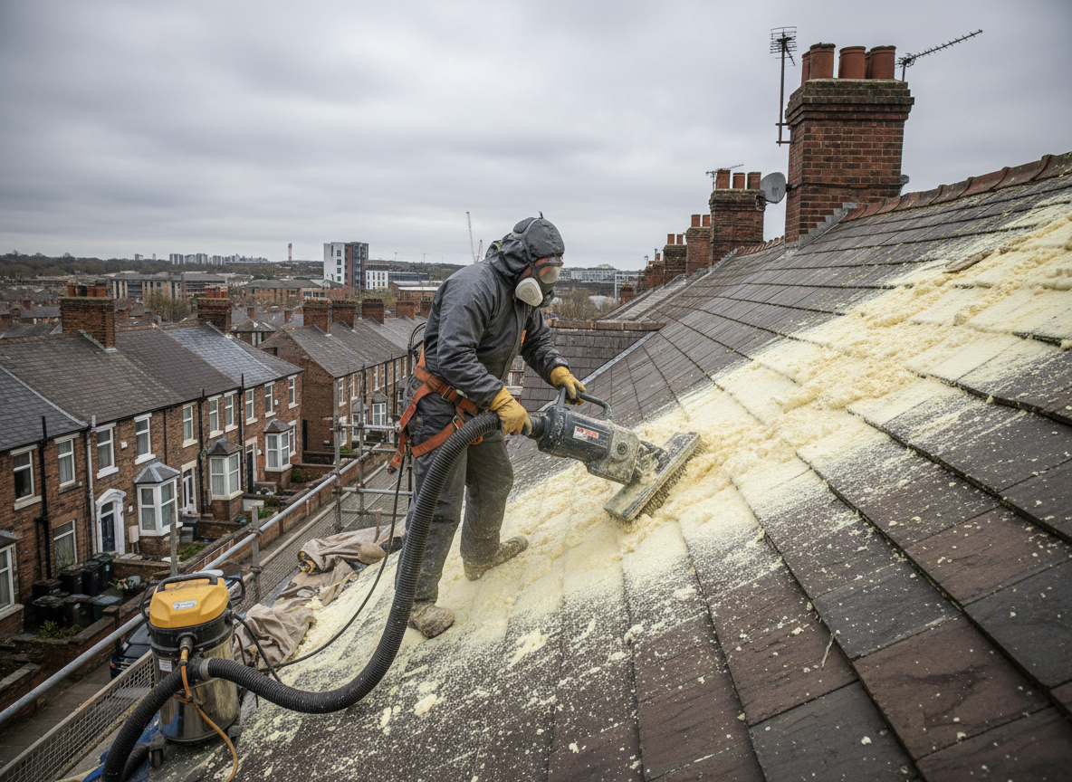 roof spray foam removal in Sheffield